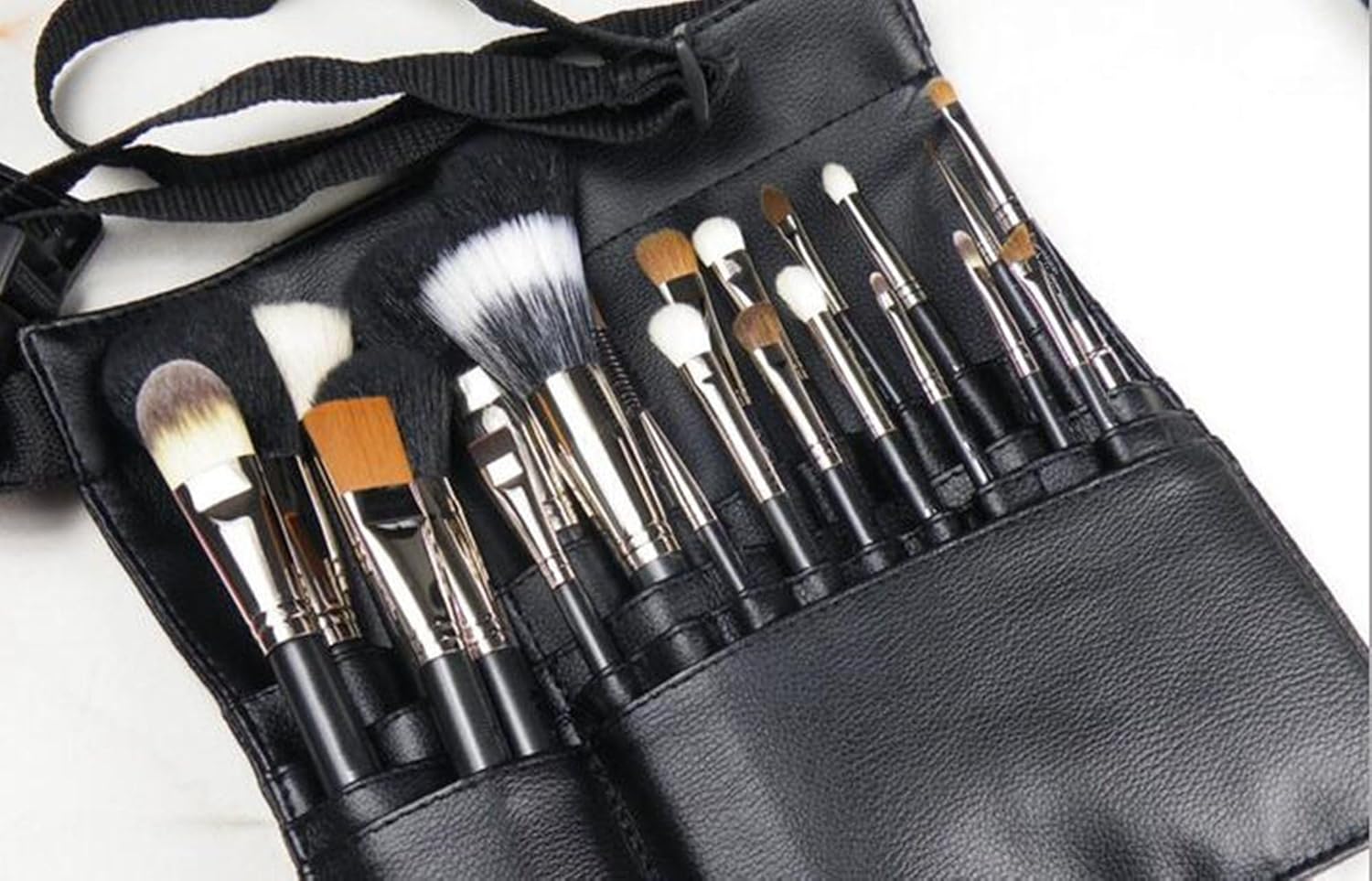 Professional Cosmetic Case Makeup Brush Organizer Makeup Artist Case with Belt Strap Holder Multi functional Cosmetic Bag Makeup Handbag for Travel & Home