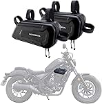 ROCKBROS Triangle Side Bag - EVA Hard Shell Motorcycle Storage Bags, Water-resistant Tail Bag 2Pcs