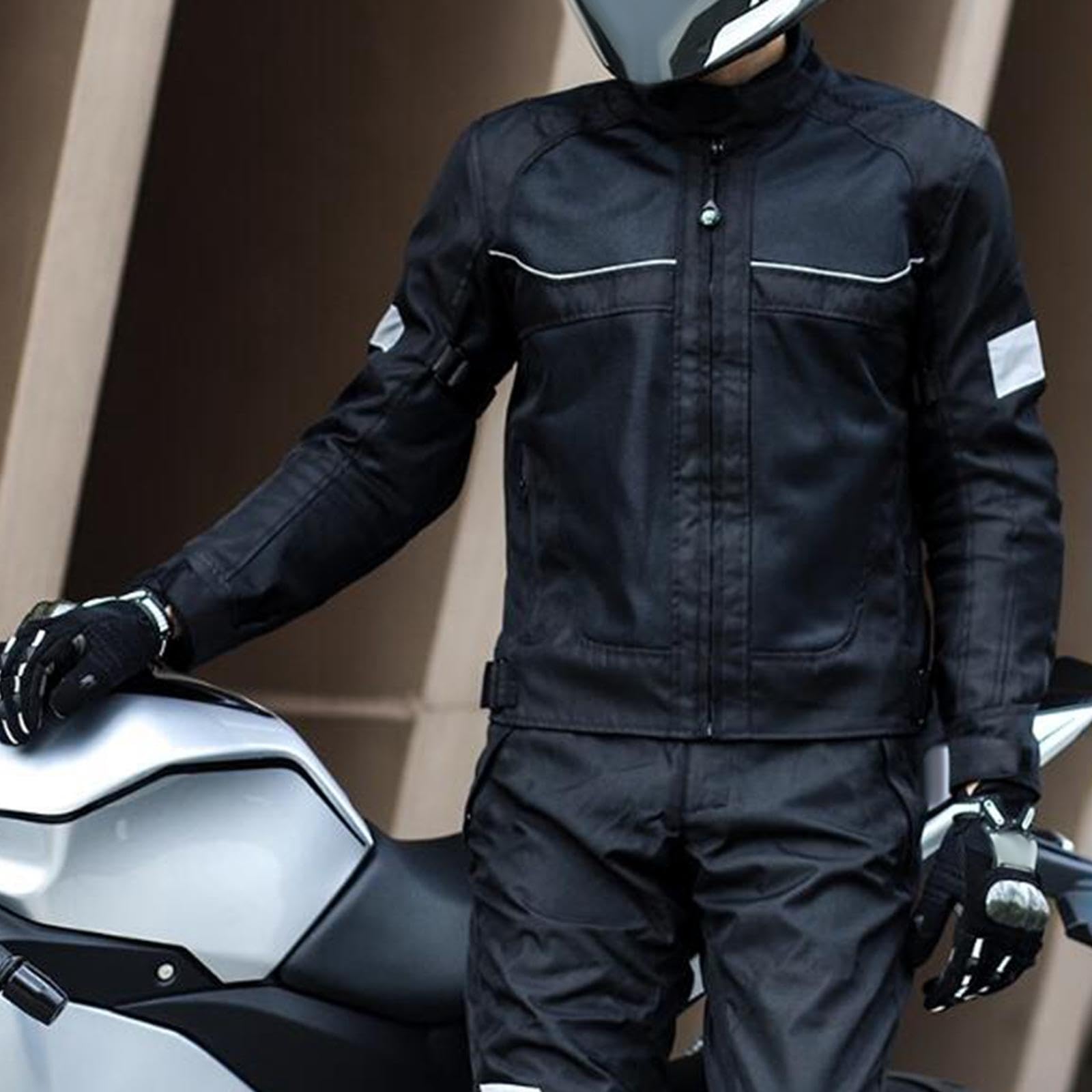 Giacca Da Motociclista Giacca Da Motocross Protezione Dagli Impatti Cappotto Protettivo in Rete Traspirante Riflettente per L'estate in Motocicletta, nero S