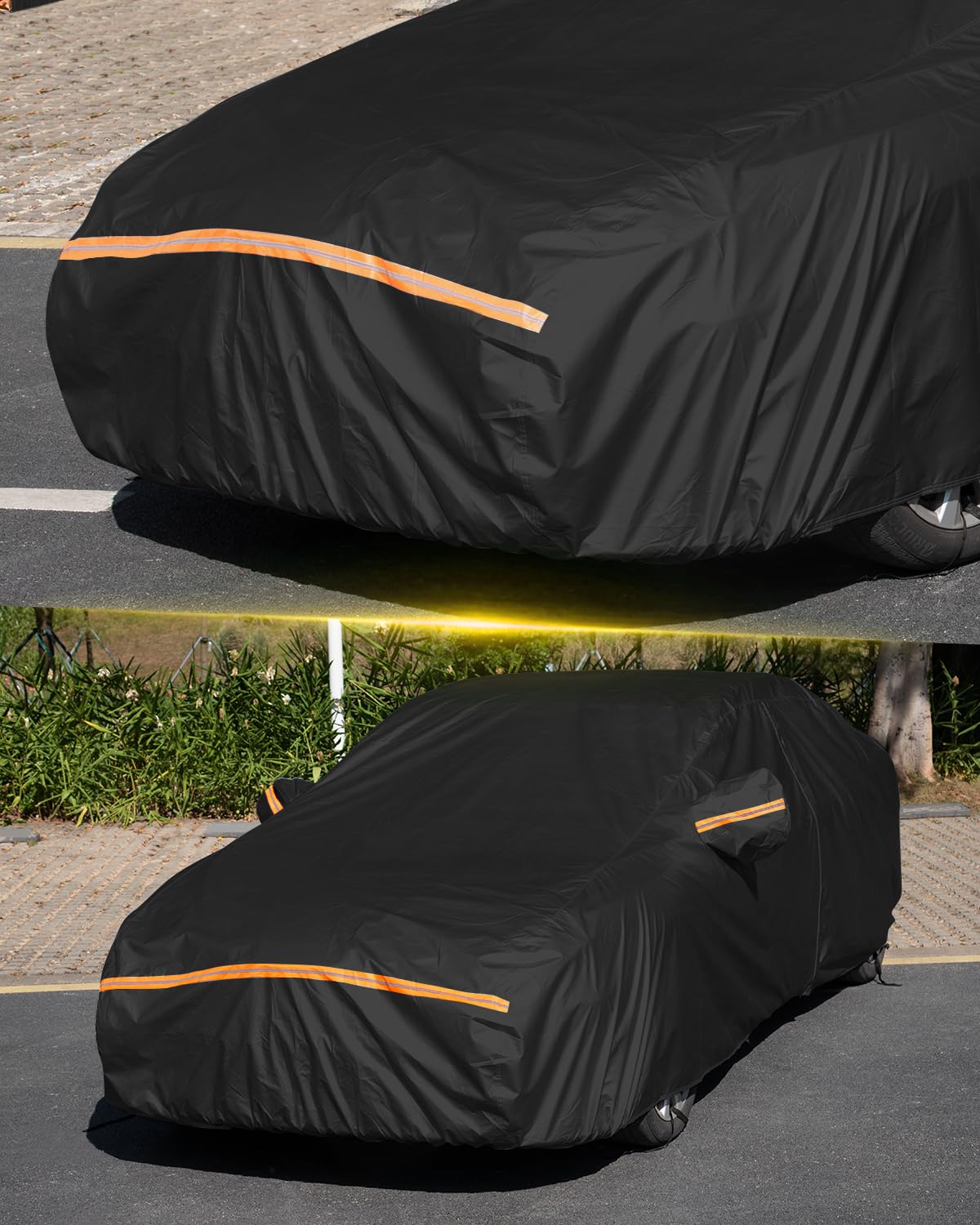Car Cover Waterproof All Weather Custom Fit for Ford Mustang 1994-2025 420D Oxford Full Outdoor Automtive Heavy Duty — view 7