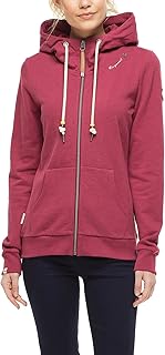 rote sweatjacke damen lang