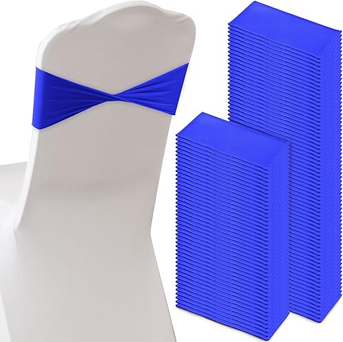 Frienda 120 cintas elásticas de elastano para silla, bandas elásticas para fundas de silla, lazos sin hebilla para bodas, recepciones, eventos,