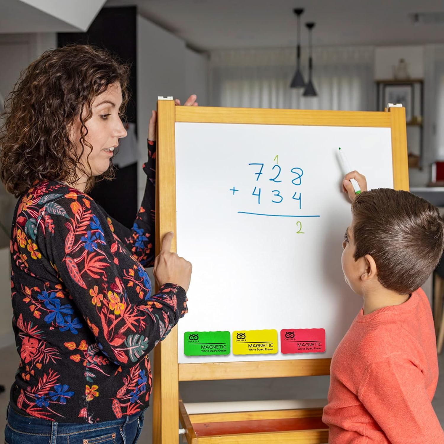 OWLKELA Dry Erase Erasers, Magnetic Whiteboard Erasers 8 Pack, Magnetic Dry Erasers for White Board, White Board Markers Dry Erase, Ideal for Classroom, Home, Office : Office Products