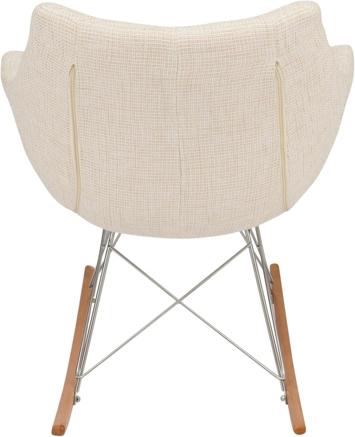 HomeStock Kids Rocking Chair - Fabric Eiffel Design, Comfortable Child Size Seating for Nursery & Playroom