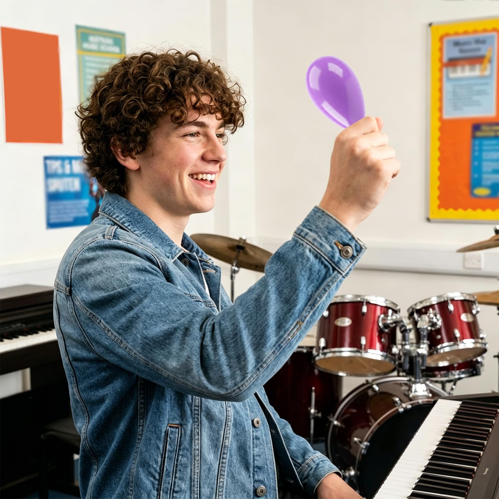 Lot de 300 mini maracas en plastique de 10,2 cm - Instruments de musique néon - Pour fête d'anniversaire, salle de classe, fête mexicaine, Cinco de Mayo