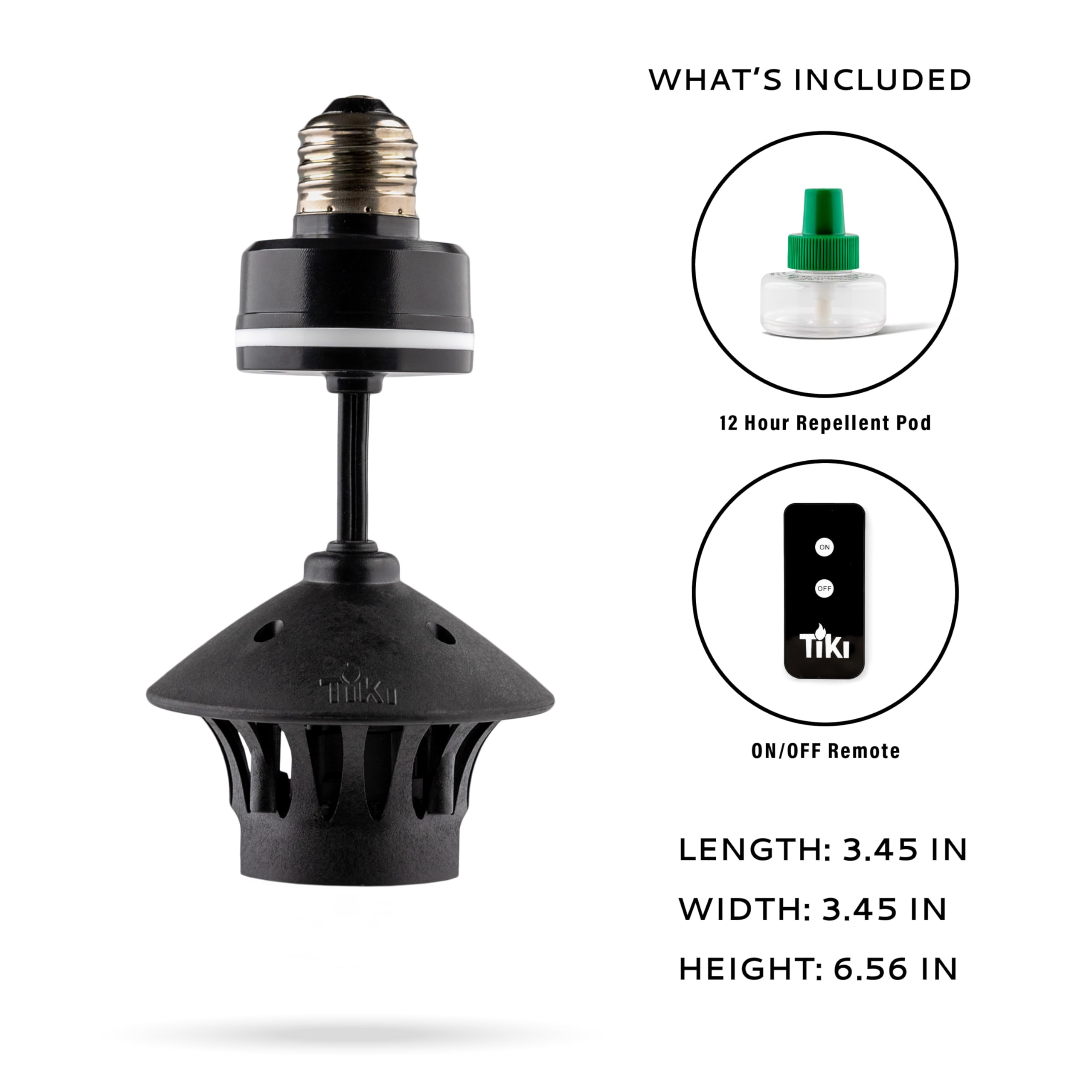 Tiki® BiteFighter® - Protection Contre Les moustiques pour extérieur, sans Odeur, Facile à Installer, Couverture de 110 mètres carrés avec Protection de 12 Heures