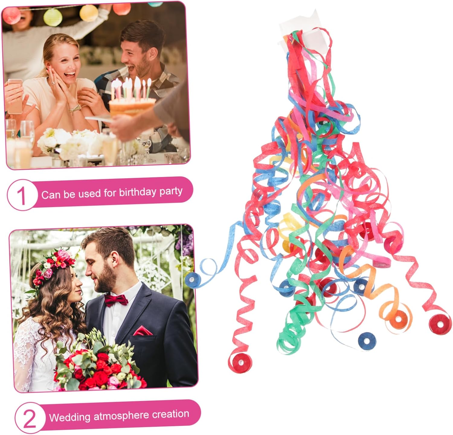 Alipis 50pcs Colorful Hand Throw Streamers for Parties Weddings and Birthdays Lightweight Paper Streamers for Celebrations Easy to Use and Store for Creating Joyful Atmosphere