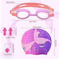 Vista 4 de Gorros de natación para niñas, gorro de natación de silicona para niños pequeños, gorros de natación duraderos y cómodos para niñas