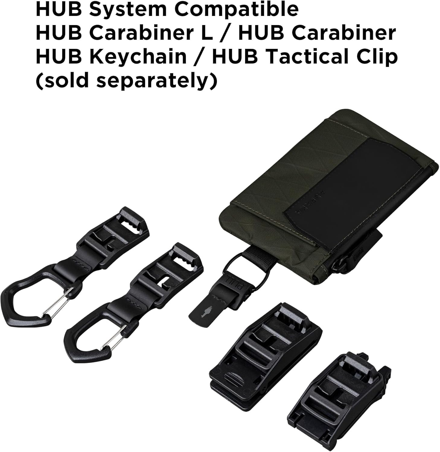 ALPAKA Zip Pouch Coin - Compact EDC Card Holder and Cash Wallet - RFID Blocking Minimalist Travel Wallet - Weatherproof Dark Green X-Pac VX21 Fabric - Image 5