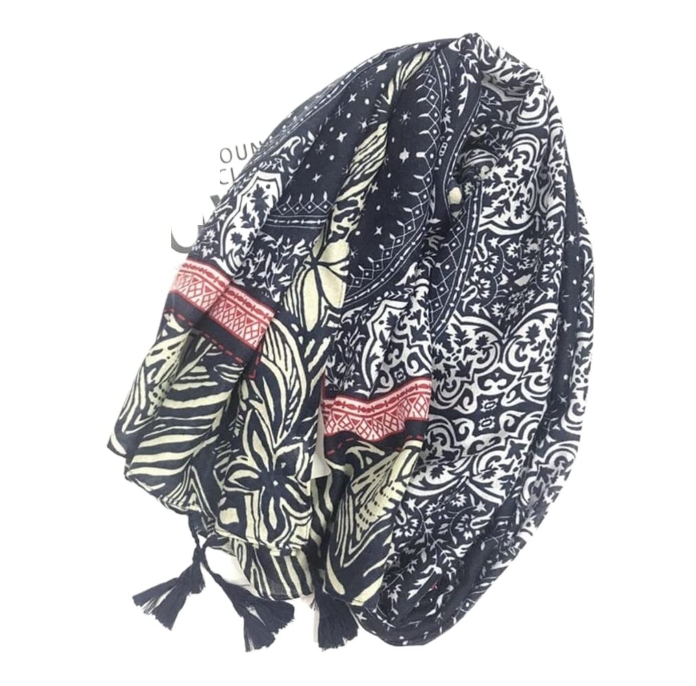 Sciarpa Invernale Elegante Sciarpina Sciarpe Scialle Morbido Cotone Leggero Lino Sciarpa Etnica Della Boemia Nappe Calda
