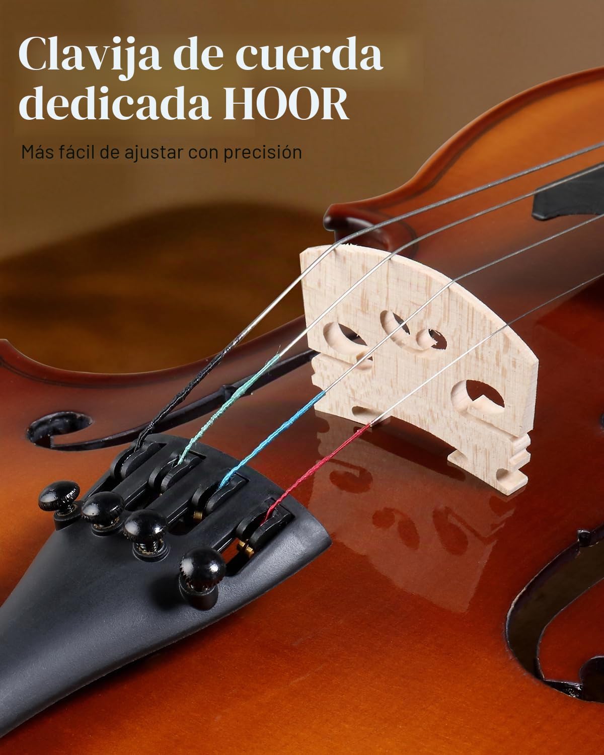 Ktaxon Violín 4/4 de madera maciza, juego de violín acústico de tamaño completo para principiantes y adultos, kit de iniciación hecho a mano que incluye arco, colofonia, puente, soporte para hombro