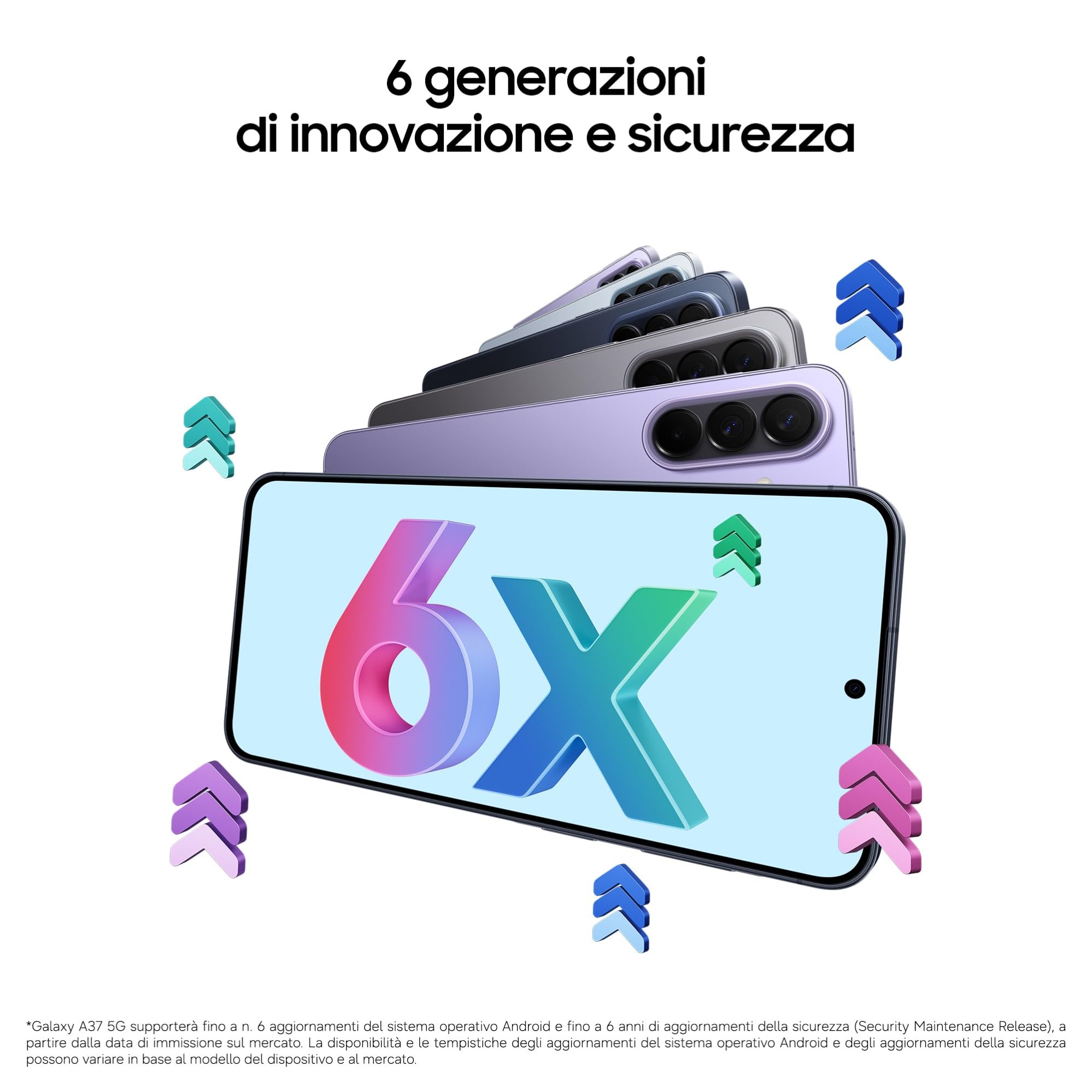 Samsung Galaxy A37 5G, 256GB, 3 anni di Garanzia, Smartphone sottile, Cerchia e Cerca, Gomma Oggetto, Suggerimento di modifica, Tripla Camera, IP68, 5.000 mAh, Awesome Charcoal [Versione Italiana]