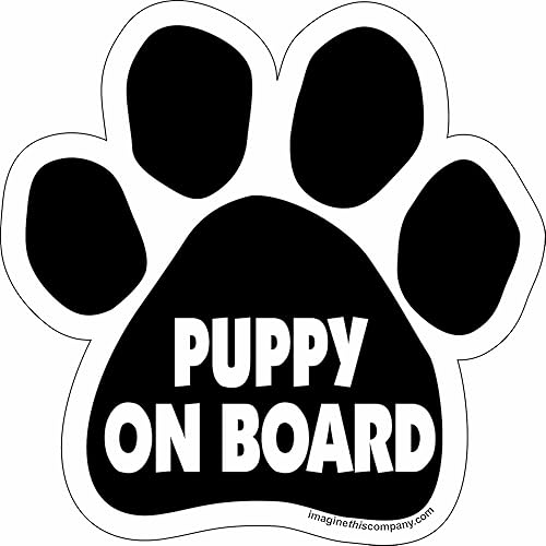 Imagine This Paw Car Magnet, cachorro a bordo, 5-12 pulgadas x 5-12 pulgadas