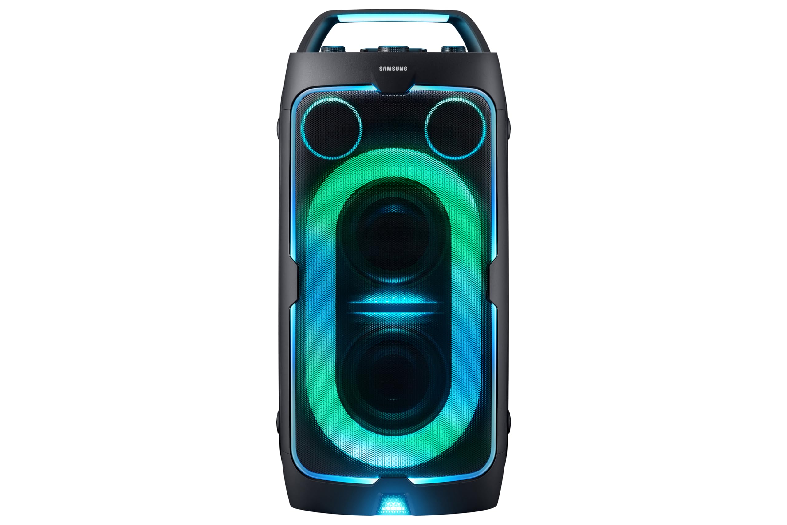 Samsung with in-Built Battery | 18 Hours of Playtime | Party Lights + | Grip & Roll | Splashproof IPX4 | Waveguide | USB Input | 3.5mm Jack | 240 W Bluetooth Party Sound Tower (MX-ST50F/XL, Black)-image-2