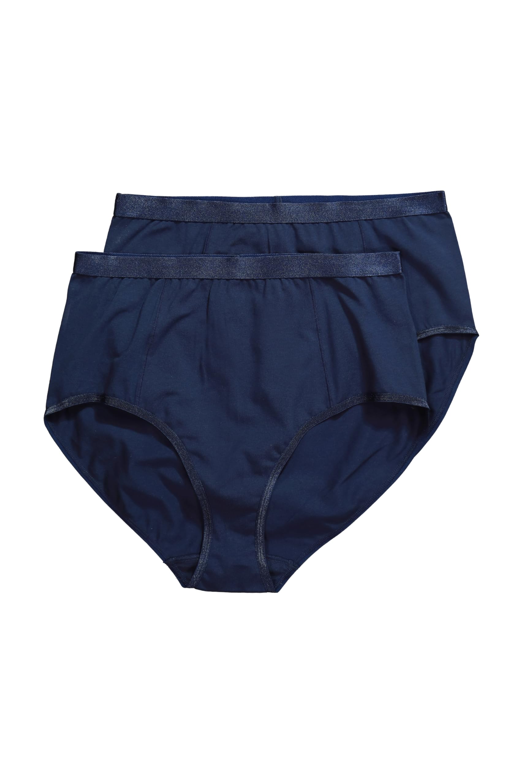 Ulla Popken Damen große Größen Übergrößen Plus Size Shaping-Maxislips, 2er-Pack, Biobaumwolle 849229