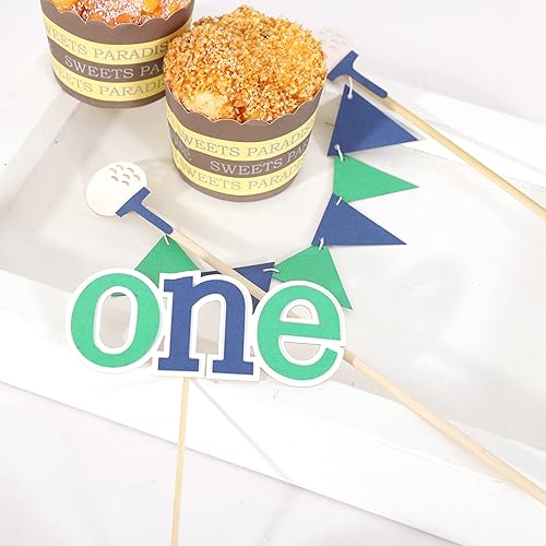 Miniatura 7 de Decoración para pastel de primer cumpleaños de golf, decoración para tartas de primer cumpleaños, fiesta temática de golf, decoración de camiseta de