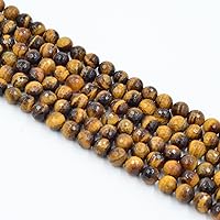 Vista 36 de Asingeloo Cuentas de piedra natural de lapislázuli para hacer joyas, manualidades hechas a mano (0.315 pulgadas, lapislázuli azul)