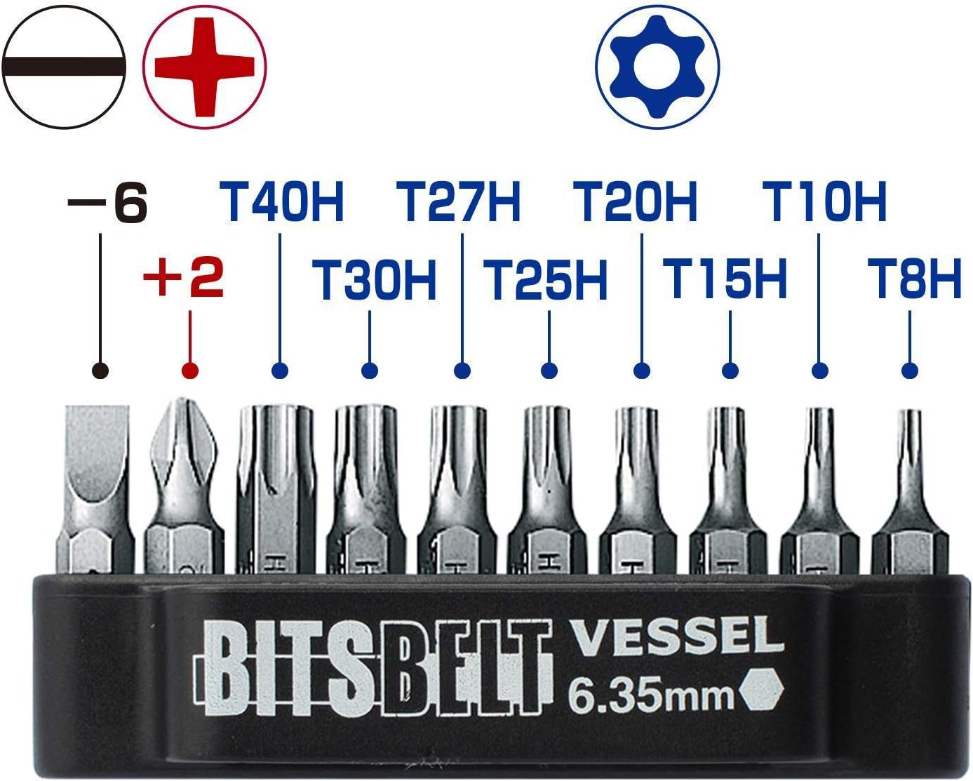 Vessel Torx Plate Ratchet Driver (Includes 10 Bits) TX-11