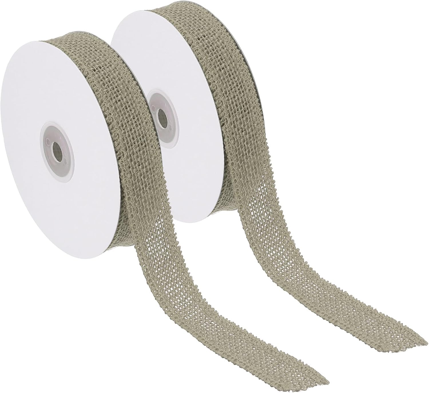 PATIKIL 3 Inch Wide 10 Yards Burlap Ribbon, 2pcs Natural Jute Fabric Crafts Roll Gift Wrapping for Party Home DIY Bow Decoration Wedding Christmas, Green