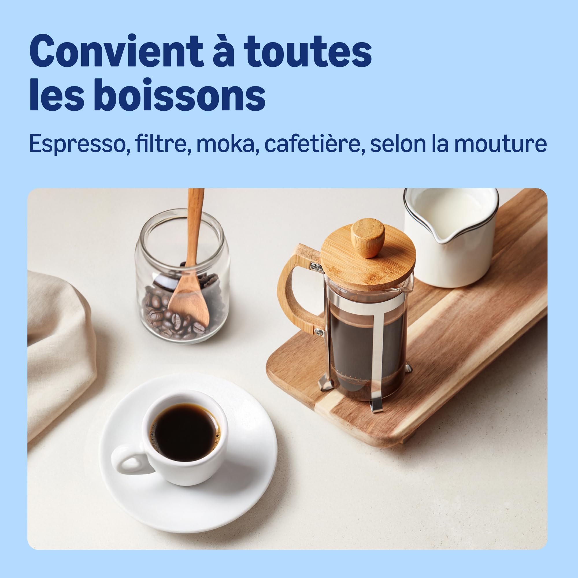 by Amazon Grains de Café Intenso, Torréfaction Corsée, 2kg (2 Paquets de 1kg) – Certifiés Rainforest Alliance