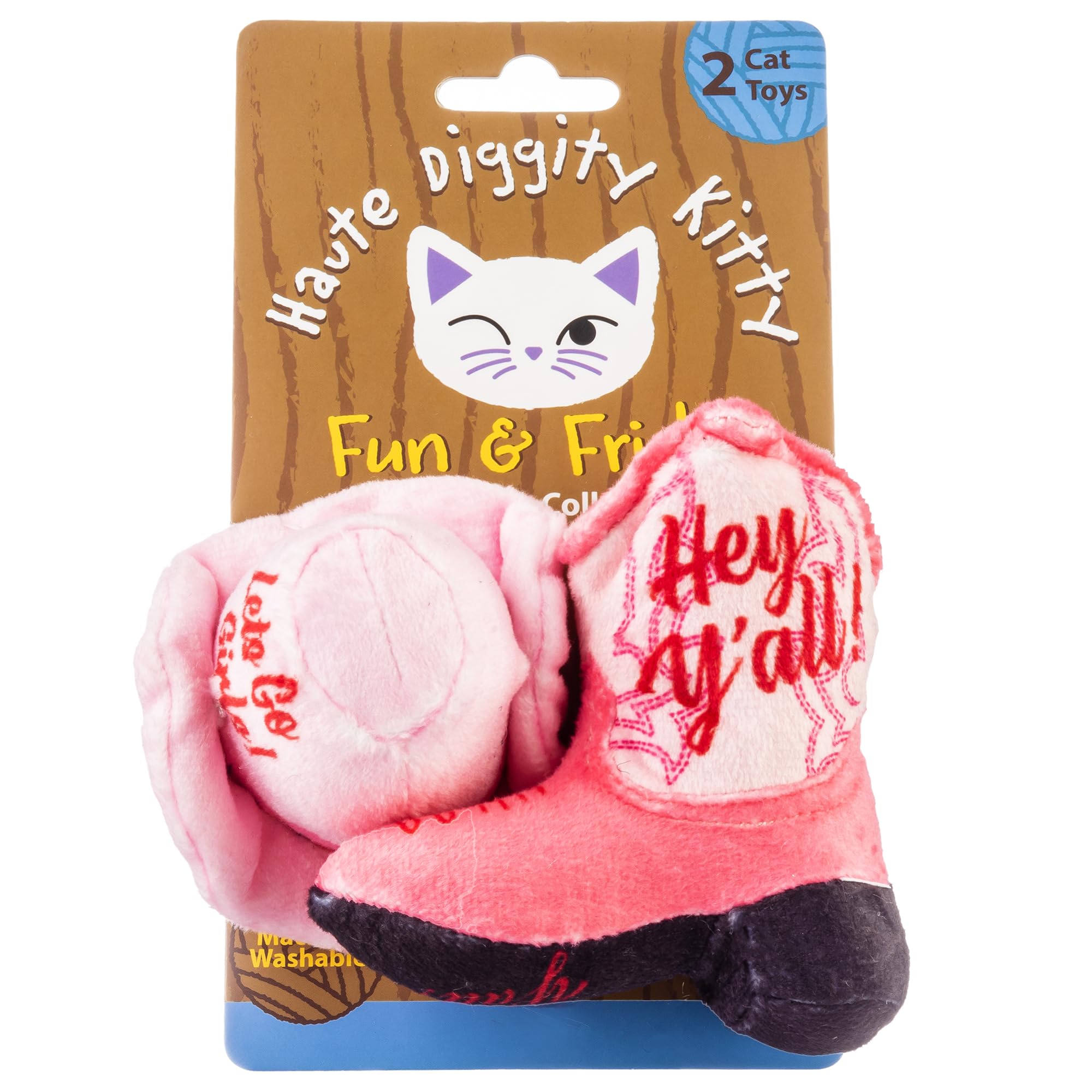 Amazon.com : Haute Diggity Kitty Cowgirl Hat + Boot Set, Soft