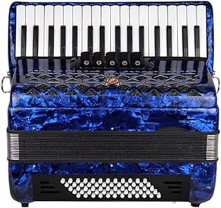 Accordion Musical Instruments - Play Beginner Accordion 60/96/120 bass three and four row reed accordion,suitable for beginner children Black/Red (3)