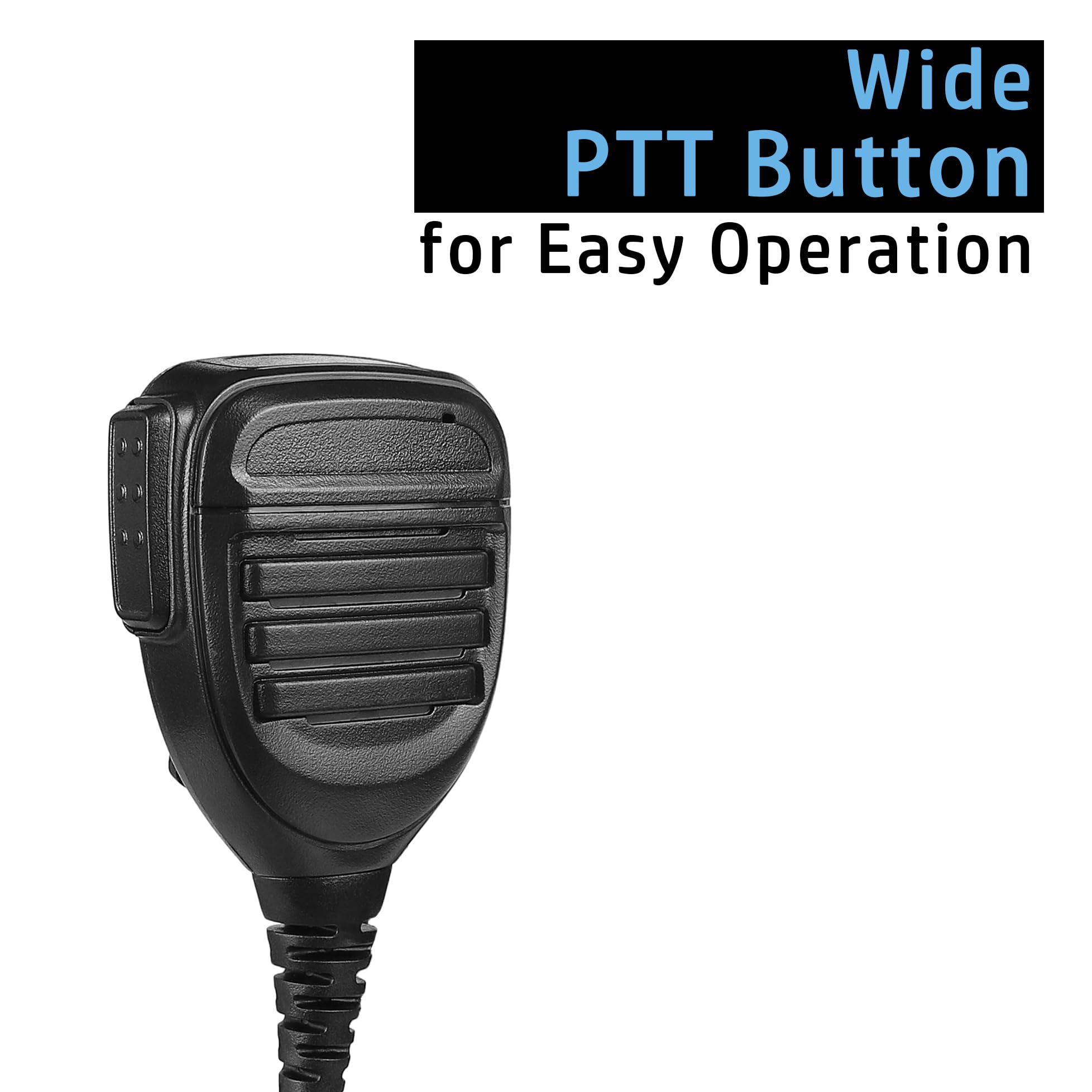 Altoparlante microfono PTT compatibile con radio HYT Hytera HP50X HP605 HP685 HP705 HP785 PD600 PD602 PD605 PD660 PD662 PD665 PD680 PD682 PD685 PDC550 X1e X1e P Z1p Talk. Walkie SM26N1