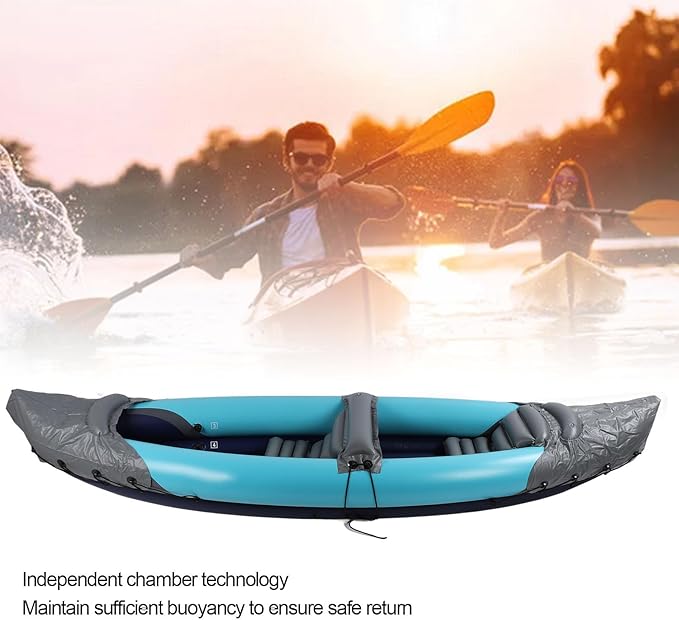Canoa Inflable de PVC Reforzado para 2 Personas, Plegable miniatura 6