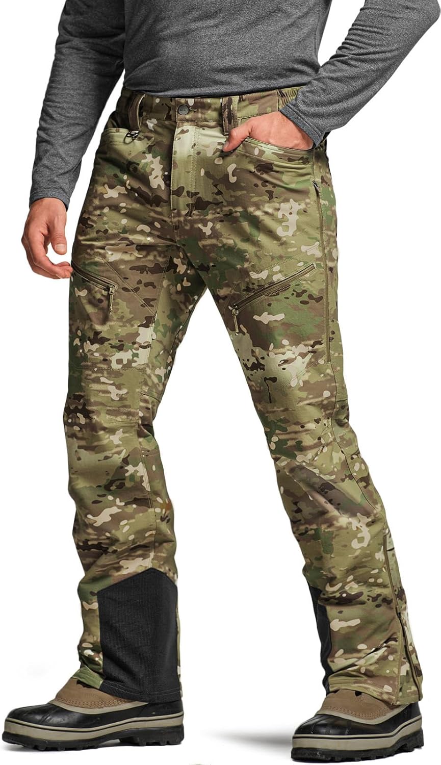 CQR Men’s Softshell Snow Ski Hiking Pants, Water Resistant Insulated Winter Thermal, Tactical Outdoor Pants for Cold Weather - Image 3