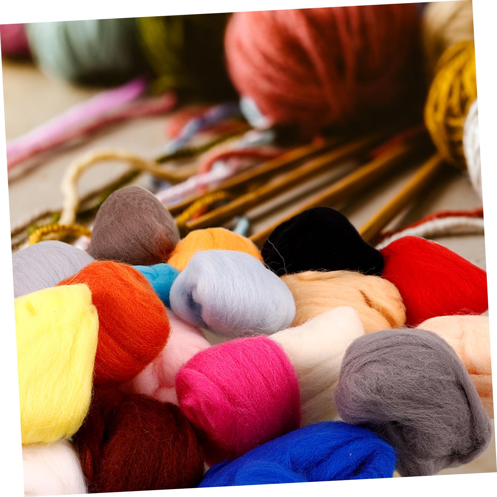 HAPINARY DIY Felting Material Craft Wool Filling Woolen Yarn for Adorable Creatures