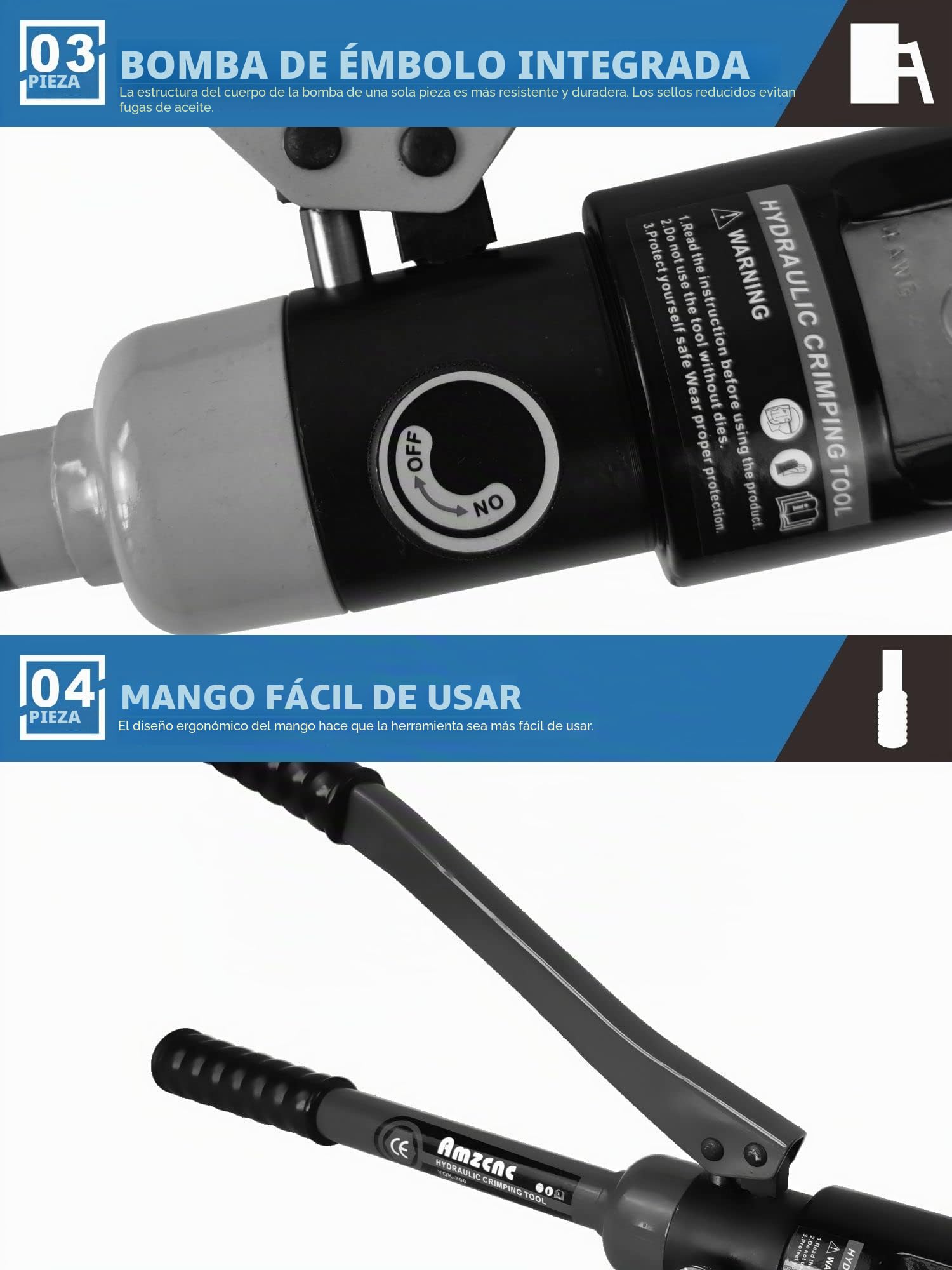 Crimpadora hidráulica industrial 16 toneladas 8-300 mm² kit herramientas eléctricas 13 pares troqueles