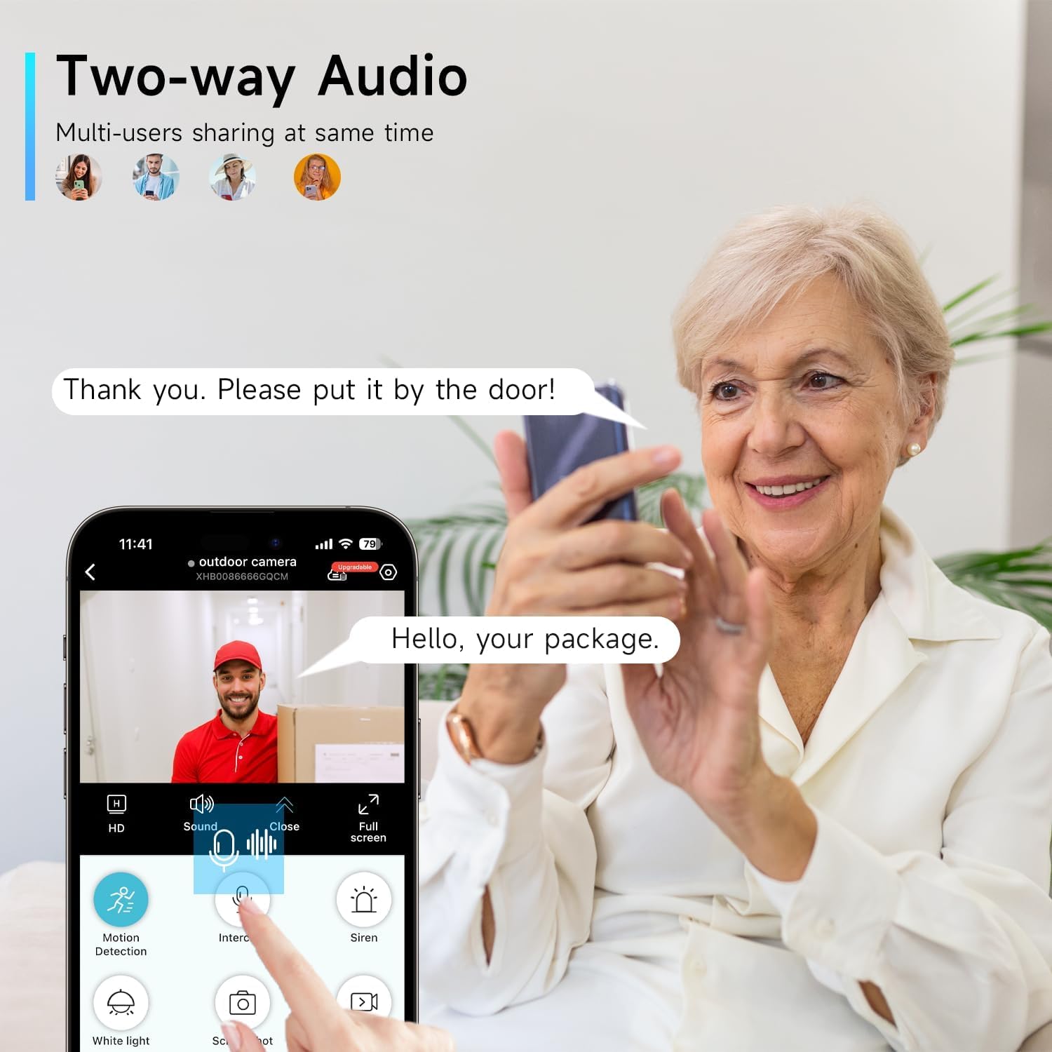 WLAN-Überwachungskameras, kabellos, für den Außenbereich, batteriebetrieben, mit AI-Bewegungserkennung, Sirenen-Alarm, Farb-Nachtsicht, 2-Wege-Talk, IP65 wasserdicht, funktioniert mit Alexa, Cloud/SD