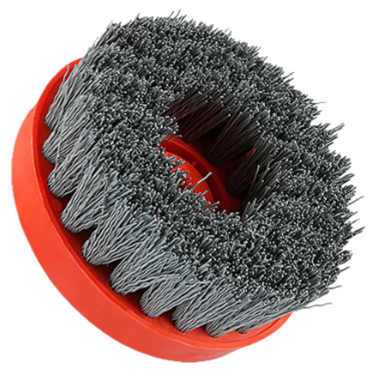 MiJunHD 4inch Angle Grinder Cleaning Brush Nylon Silicone Carbide Circular Antique Abrasive Brush Stone Polishing for Granite Marble(M16 Thread, Grit 2000)