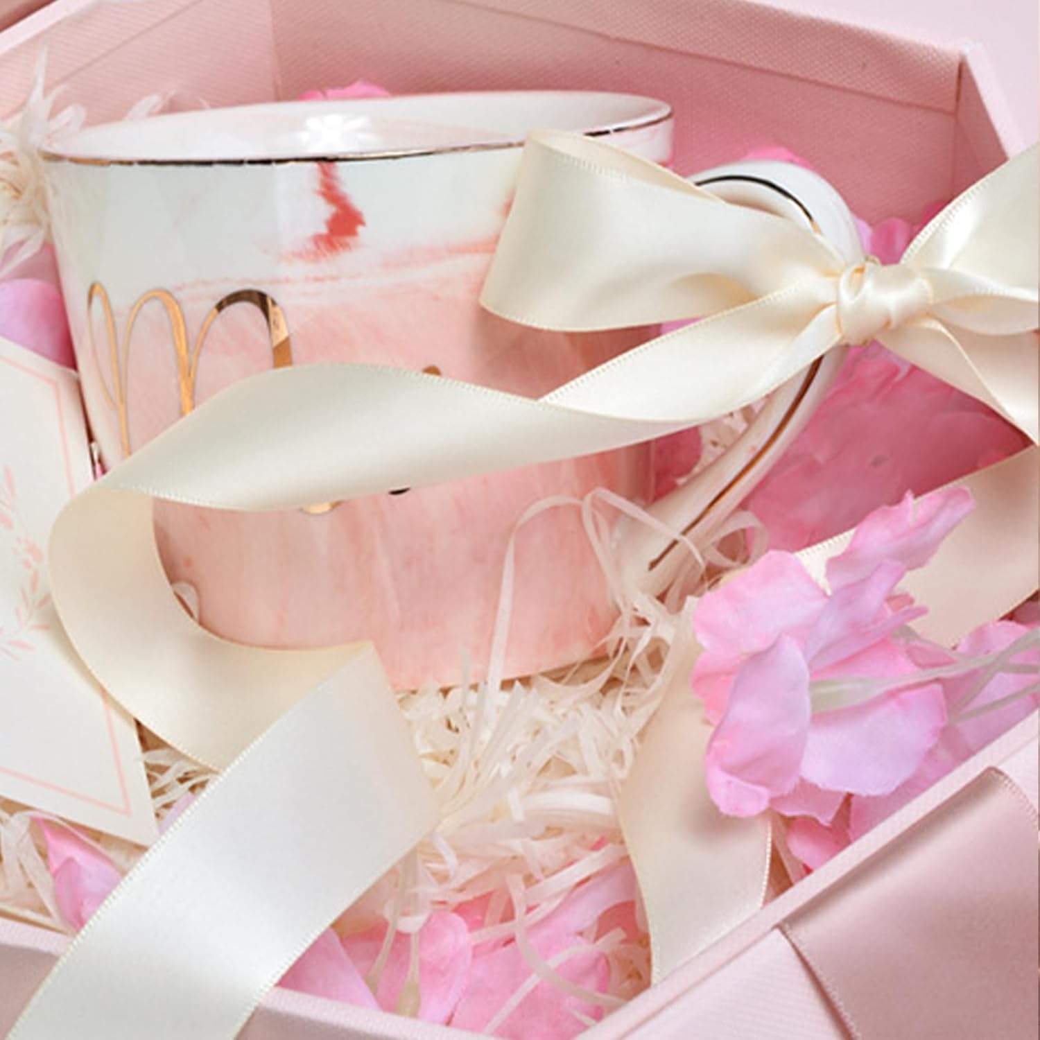 100 Yards Ivory Satin Ribbon Polyester Ribbon for Gift Wrapping Very Suitable for Weddings Party Hair Bow Invitation Decorations and More（1-1/2 inch X 50Yards X 2 Roll）
