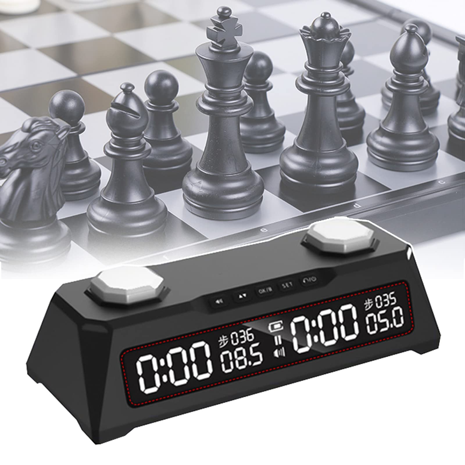 Buy Digital Chess Clock, Rechargeable Chess Timer Professional for