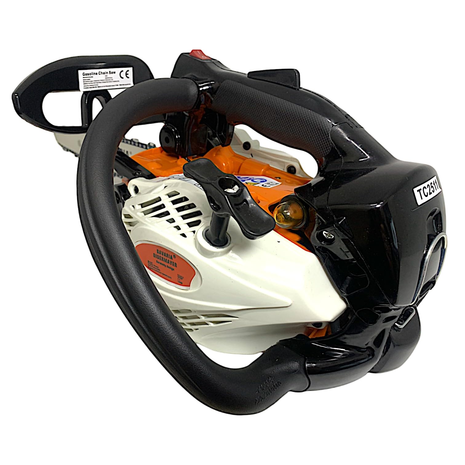 Motosega a Scoppio 25CC 2 Tempi da Potatura Giardinaggio con Barra Carving da 25cm Potenza 1.1KW 12500 Giri/min Avviamento Easy-Start Sistema Antivibrazioni Kit Montaggio incluso