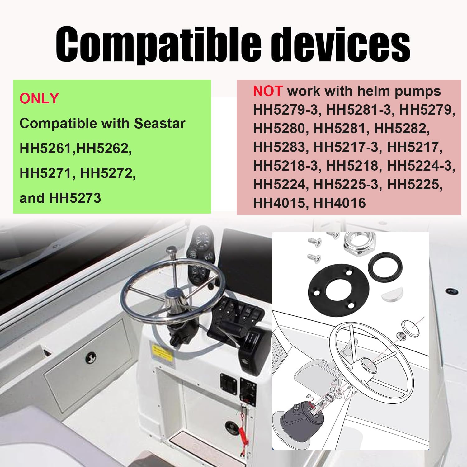 Kit Joint Hydraulique Seastar HP6032 – Remplacement Pour Direction Bateau, Compatible HH4313/HH4315, étanche Et Durable
