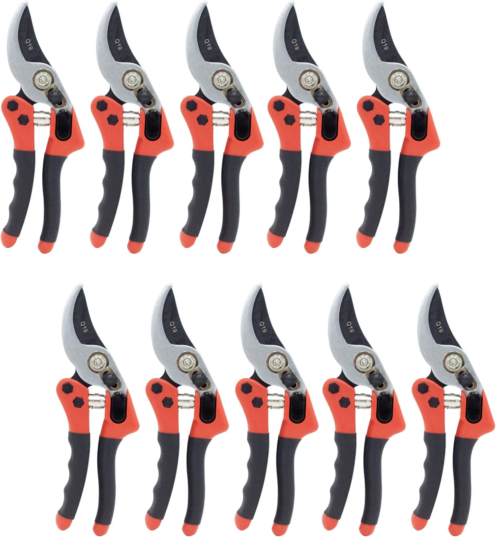 Zenport Q19-3PK of Pruners, Euro-Pro Small Bypass Pruner, 7.75-inch Long, .75-Inch Cut, 3-Pack