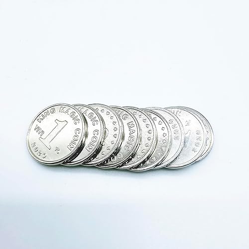 Miniatura 6 de sumrica Magia 20 piezas de monedas de metal de acero trucos de magia se pueden aspirar, accesorios usados para monedas de aparicióndesaparición