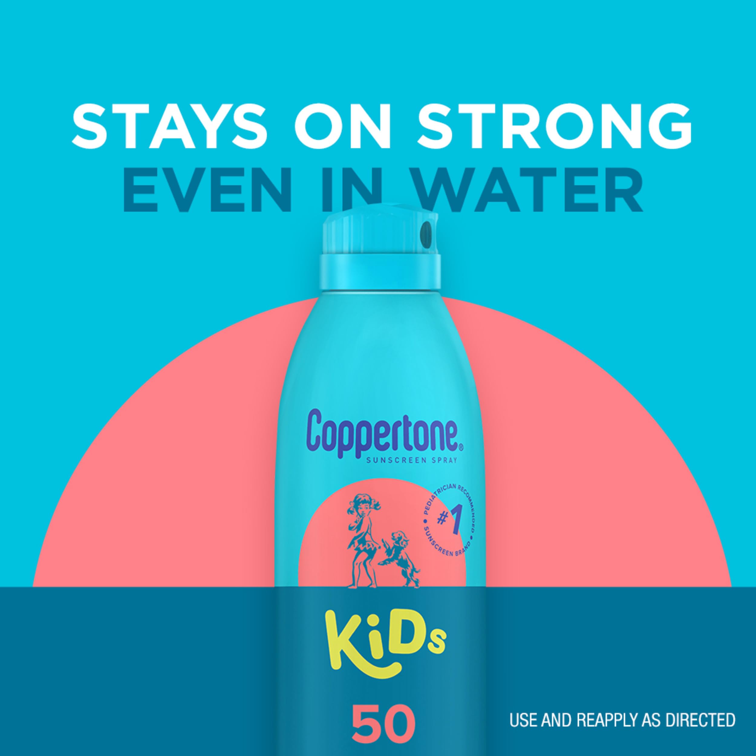 Coppertone KIDS Sunscreen Continuous Spray SPF 50 (5.5 Ounce, Pack of 3)
