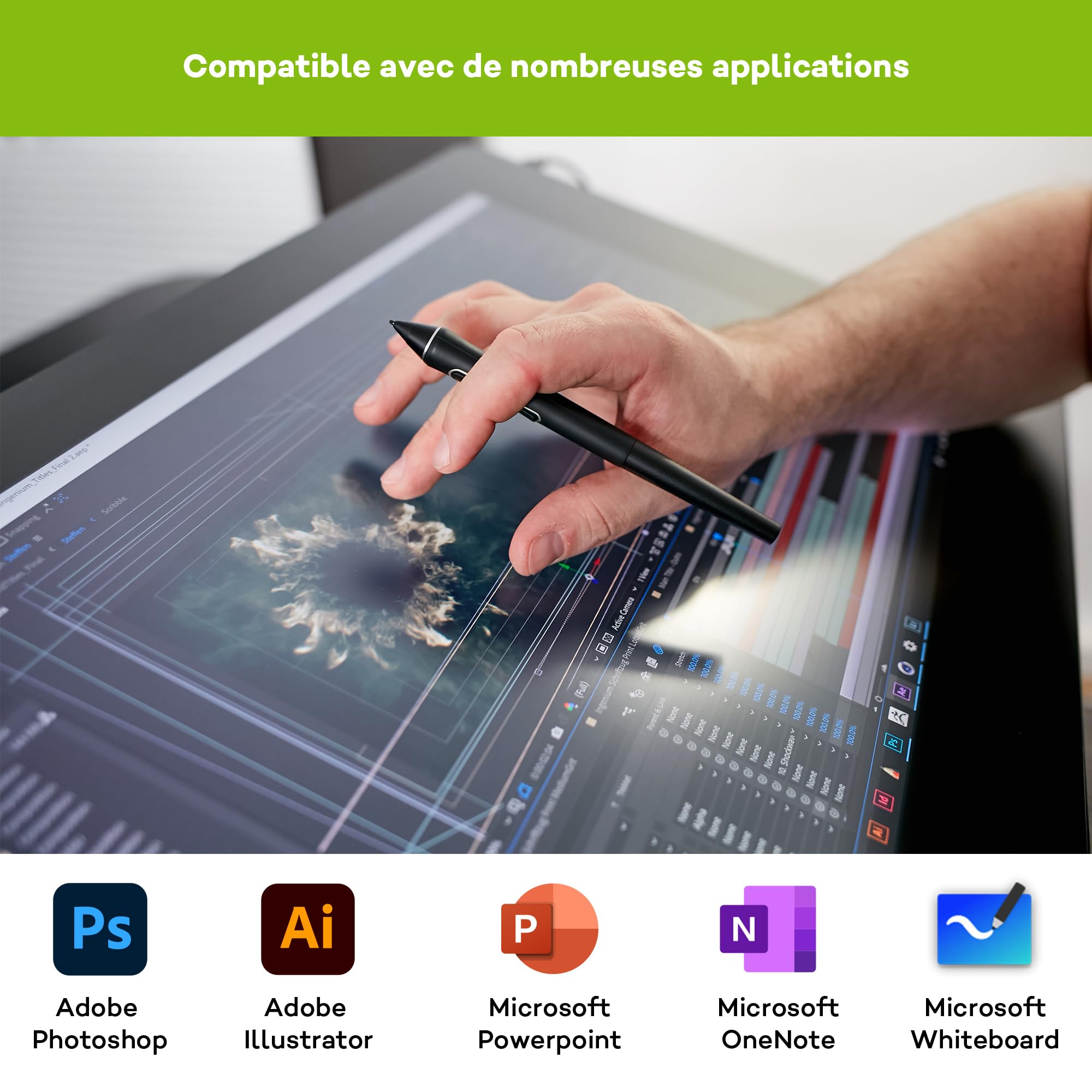 Wacom Cintiq Pro 24 Multi-Touch, Écran à stylet 4K, incl. Wacom Pro Pen 2