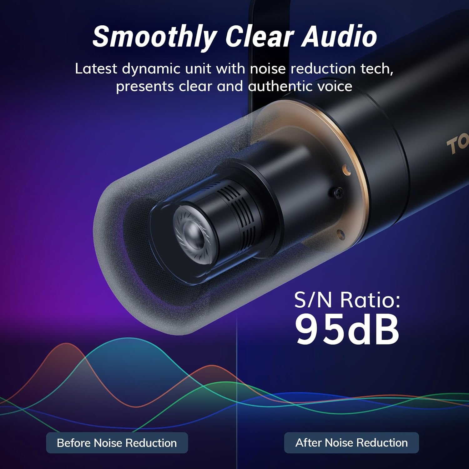 TONOR Dynamic Podcast Microphone Kit, Audio Interface and XLR/USB Mic for Podcasting, Recording, XLR Cardioid Studio Mic with Quick Mute, 3.5mm Jack, Volume Control, Microfono with Boom Arm, Black, E7 - Image 3