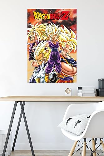Miniatura 4 de Trends International Dragon Ball Z - Póster de pared de Saiyans, 22.375 x 34 pulgadas, versión premium sin marco