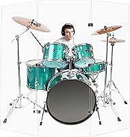 Vista 17 de Drum Shield DS6D viene con 6 paneles de 2 pies x 5 pies con deflectores altura total bisagras cromadas de 6 pies