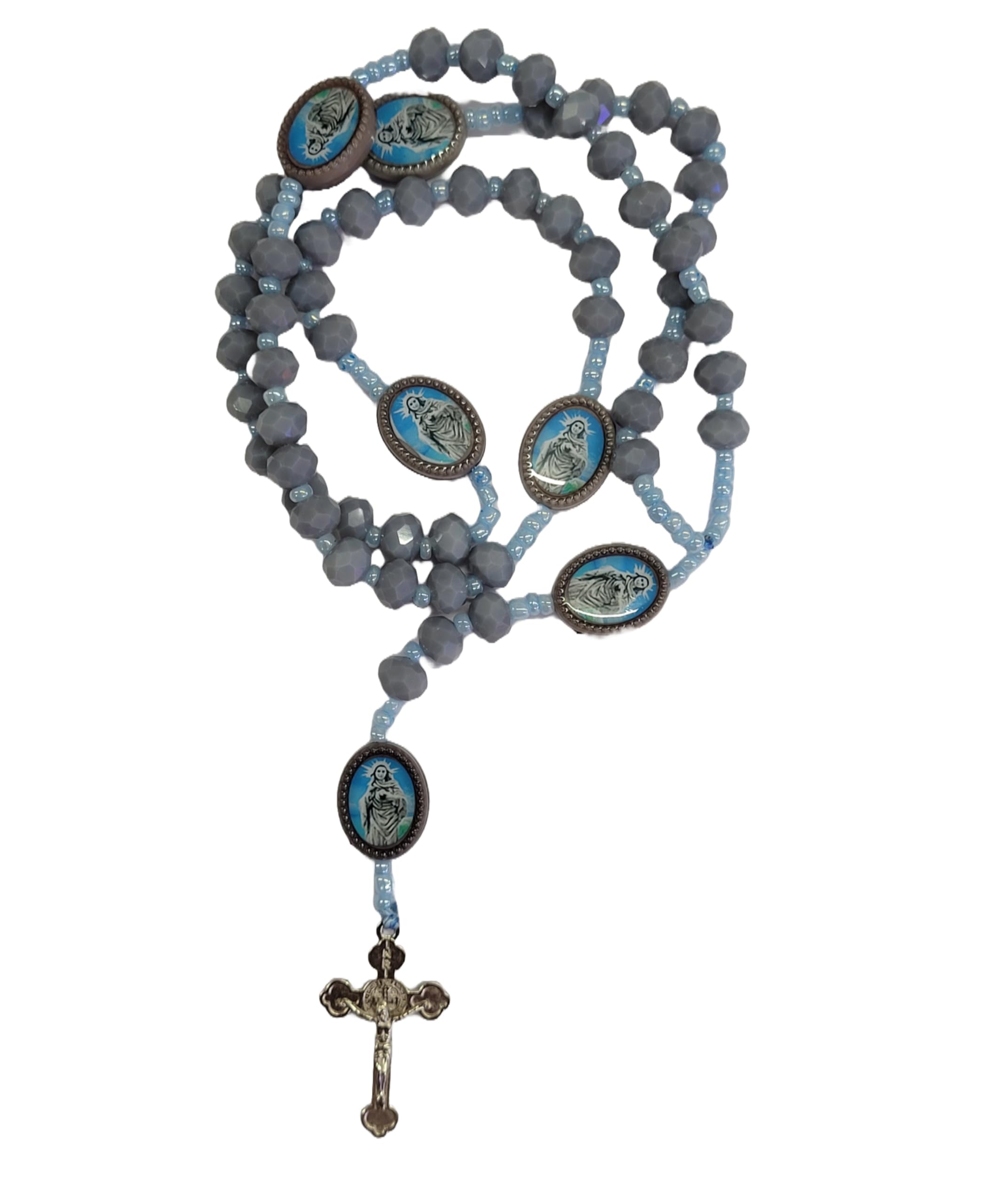 Crystal Rosary with MotherMary Medals | Catholic Praying Rosary for Men & Women