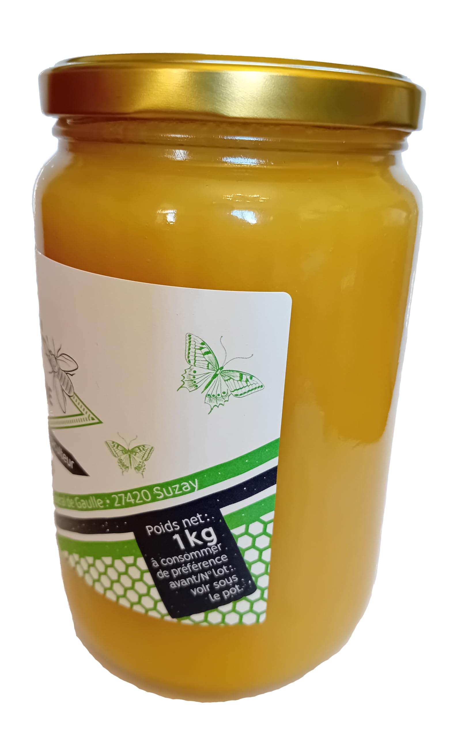 Miele biologico della Normandia (1 kg), deliziosamente cremoso e raccolto a freddo | origine Francia | certificato BIOLOGICO | Naturale | Non riscaldato | Non pastorizzato | La Mare aux Abeilles.