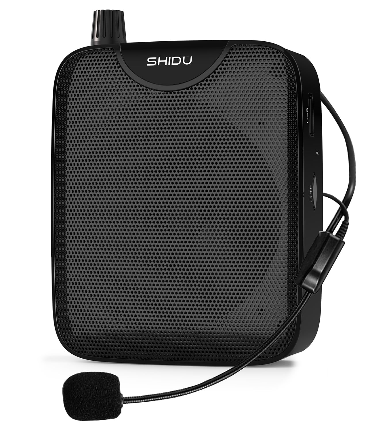 Sprachverstärker mit kabelgebundenem Mikrofon Headset, Stimmverstärker Tragbarer SHIDU M500 Mini-Lautsprecher Pa Speaker, wiederaufladbarer 2000mAh Verstärker für Lehrer, Reiseleiter, Yoga