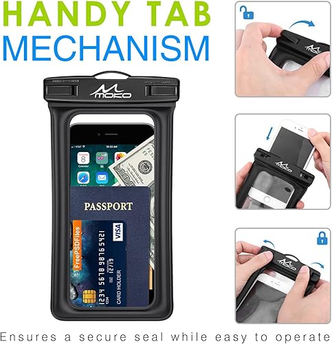 Miniatura 8 de MoKo Soporte flotante impermeable para teléfono, funda flotante para teléfono, bolsa seca con correa compatible con iPhone 14, 13, 12, 11 Pro Max
