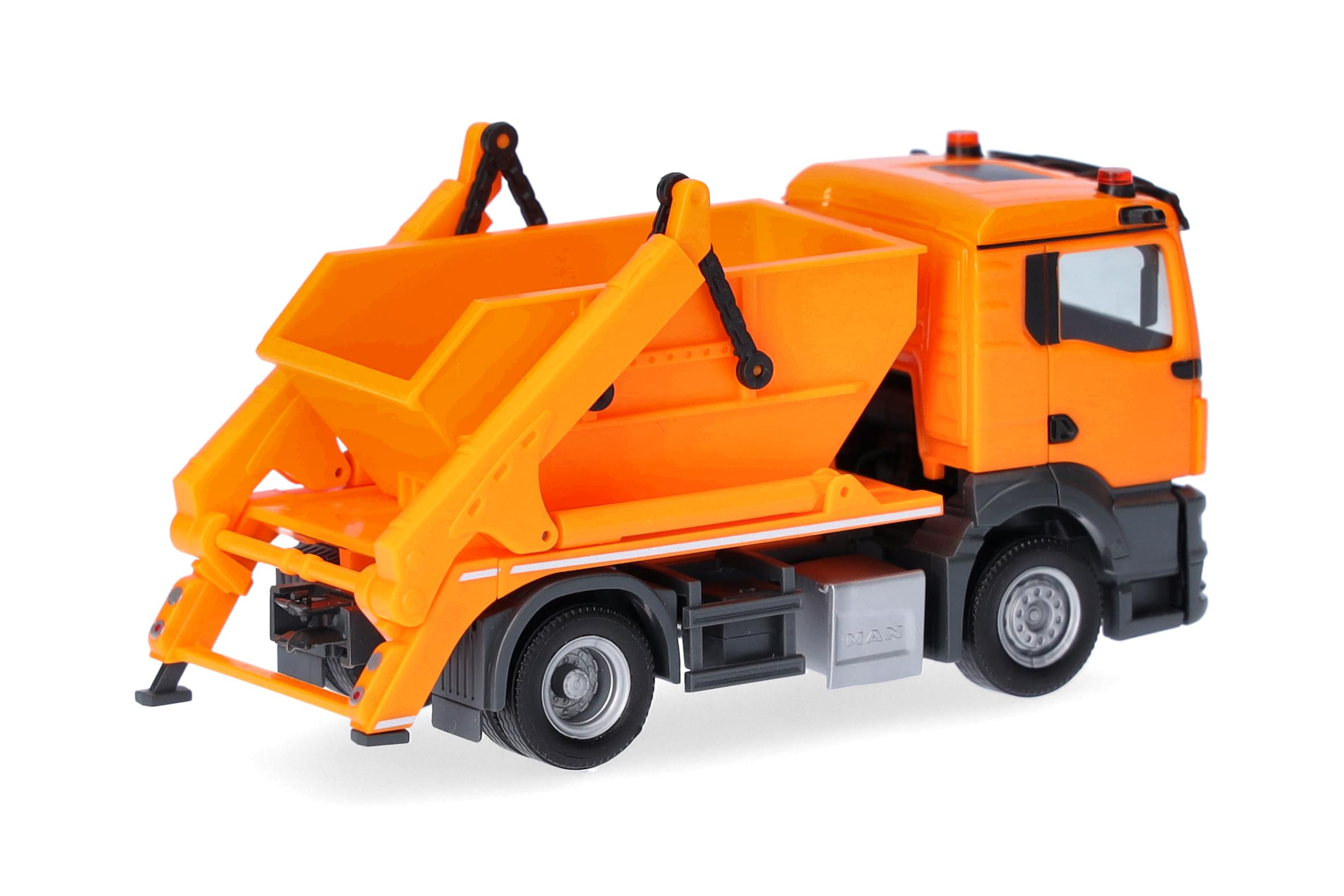Herpa truck model MAN TGS NN skip loader AK12, on a scale of 1:87, plastic miniature, made in Germany, model building - Image 2