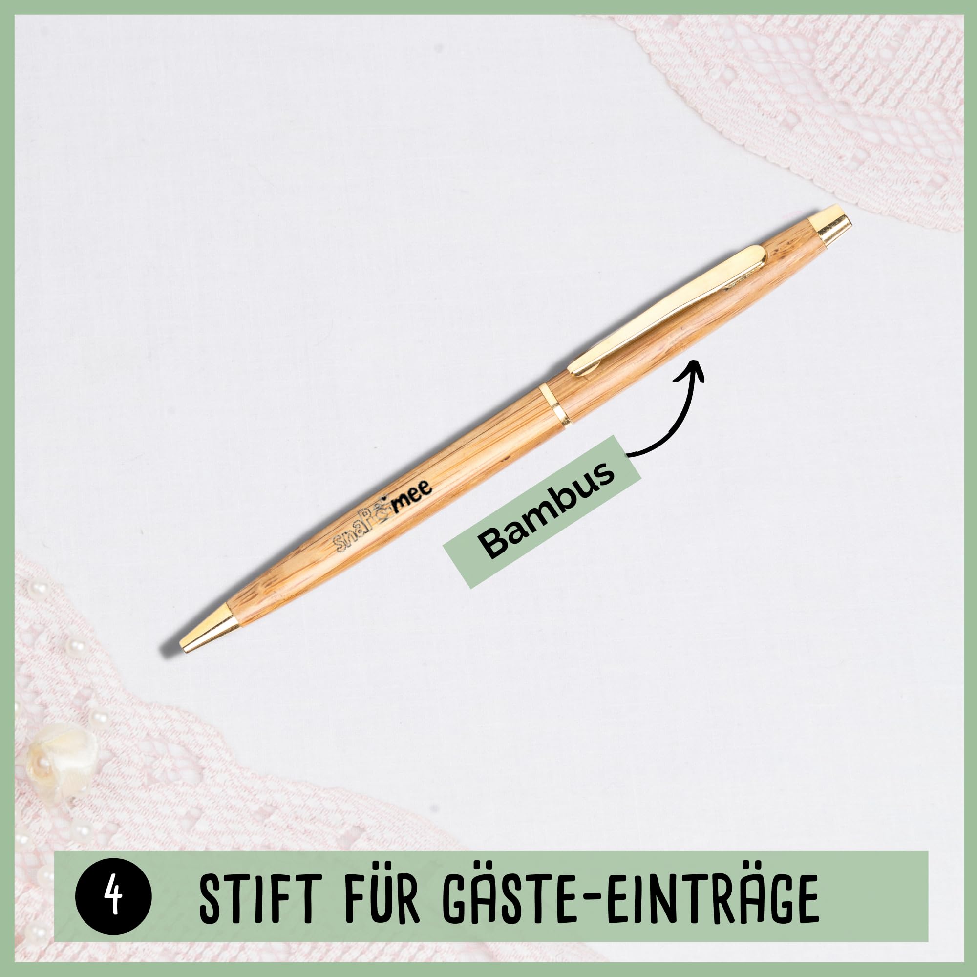 Fotospiel Hochzeit Set by snaPmee - 50+4 Fotoaufgaben, Fotobuch (Hardcover) mit Stift, 133 Sticker, 10 Tischaufsteller - als Gästebuch Alternative